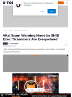 Vital Scam Warning Made by SHIB Exec: 'Scammers Are Everywhere'