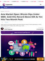 Bitcoin Dips, Gold Hits Record Above $5K & Yen Hits 2-Month Peak
