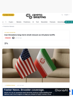 Iran threatens long-term strait closure as US plans tariffs