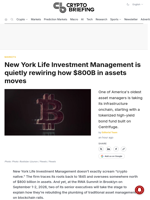 New York Life Investment Management is quietly rewiring how $800B in assets moves