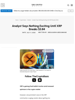 Analyst Says Nothing Exciting Until XRP Breaks $3.84