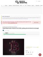 Hyperliquid open interest hits $13B, leading decentralized exchanges