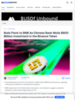 Why $1,235 Matters for BNB Price Despite Chinese TradFi Interest