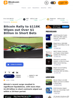 Bitcoin Rally to $118K Wipes out Over $1 Billion in Short Bets – Markets and Prices Bitcoin News