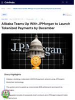 Alibaba Teams Up With JPMorgan to Launch Tokenized Payments by December