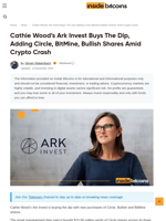 Ark Invest Buys The Dip, Adds Circle, BitMine, And Bullish Shares