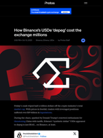 How Binance's USDe ‘depeg’ cost the exchange millions