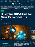 Husky Inu (HINU) Set For Move To $0.00021113 - Crypto Daily