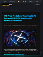 XRP Price Prediction: Targeting $2.75 Recovery Within 30 Days Despite Technical Headwinds - Blockchain.News