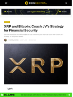 XRP and Bitcoin: Coach JV's Strategy for Financial Security - CoinCentral