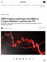 XRP, Solana and Dogecoin Slide as Crypto Market Contracts by 5% - Decrypt