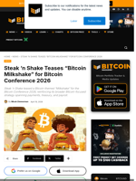 Steak ’n Shake Teases “Bitcoin Milkshake” For Bitcoin Conference 2026 