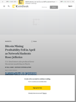 Bitcoin (BTC) Mining Profitability Fell in April as the Network Hashrate Rose: Jefferies