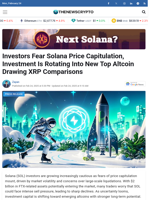 Investors Fear Solana Price Capitulation, Investment Is Rotating Into New Top Altcoin Drawing XRP Comparisons
