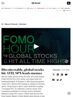 Bitcoin stable, global stocks hit ATH, SPX leads memes - Decrypt