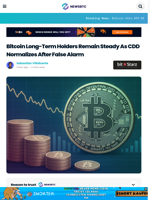 Bitcoin Long-Term Holders Remain Steady As CDD Normalizes After False Alarm