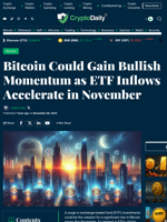 Bitcoin Could Gain Bullish Momentum as ETF Inflows Accelerate in November - Crypto Daily