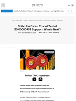 Shiba Inu Faces Crucial Test at $0.00000959 Support: What’s Next?