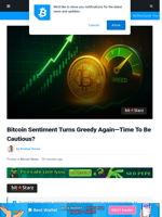 Bitcoin Sentiment Turns Greedy Again—Time To Be Cautious?
