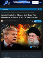 Crypto Market at Risk as U.S.–Iran War Threatens Inflation With Oil Price Surge