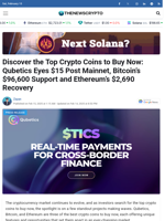 Discover the Top Crypto Coins to Buy Now: Qubetics Eyes $15 Post Mainnet, Bitcoin’s $96,600 Support and Ethereum’s $2,690 Recovery - TheNewsCrypto