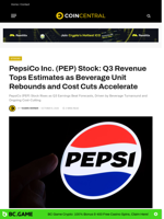 PepsiCo Inc. (PEP) Stock: Q3 Revenue Tops Estimates as Beverage Unit Rebounds and Cost Cuts Accelerate
