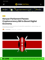 Kenyan Parliament Passes Cryptocurrency Bill