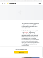 Cardano (ADA) Stages V-Shaped Recovery Amid 4% Price Swing