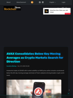 AVAX Consolidates Below Key Moving Averages as Crypto Markets Search for Direction - Blockchain.News
