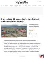 Iran strikes US bases in Jordan, Kuwait amid escalating conflict