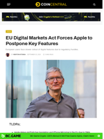 EU Digital Markets Act Forces Apple to Postpone Key Features - CoinCentral