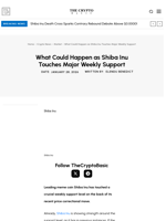 What Could Happen as Shiba Inu Touches Major Weekly Support