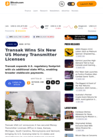 Transak Wins Six New US Money Transmitter Licenses – News Bytes Bitcoin News