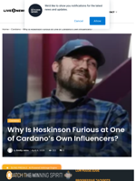 Why Is Hoskinson Furious at One of Cardano's Own Influencers? | Live Bitcoin News