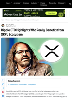 Ripple CTO Highlights Who Really Benefits from XRPL Ecosystem