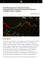 ScholzGruppe.com Announces New Transparency-Focused Framework Following Strategic System Update - Visionary Financial