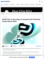 DASH Coin Hits 3-Year High — Is $100 the Next Stop?