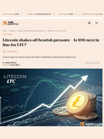  Litecoin rises 6% in 24 hours hitting a 3 months high