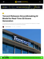 Tencent Releases Groundbreaking AI Model for Real-Time 3D Scene Generation - CoinCentral