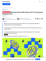 Grayscale Pushes for Polkadot ETF as Nasdaq Submits SEC Filing