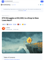 ETH Struggles at $3,300, Is a Drop to New Lows Next?: Guest Post by Coincu | CoinMarketCap