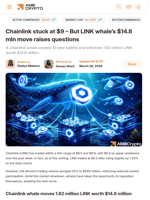Chainlink stuck at $9 - But LINK whale's $14.8 mln move raises questions - AMBCrypto