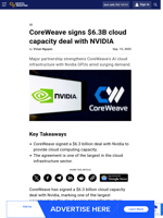 CoreWeave signs $6.3B cloud capacity deal with NVIDIA