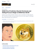 DOGE Price Prediction: Bearish Technicals and Selling Pressure Weigh on DOGE Near $0.08 - Blockchain.News