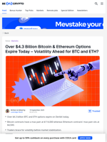 $4.3 Billion Bitcoin & Ethereum Options Expire Today