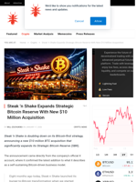 Steak ’n Shake Expands Strategic Bitcoin Reserve With New $10 Million Acquisition - NullTX