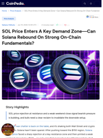 SOL Price Enters A Key Demand Zone—Can Solana Rebound On Strong On-Chain Fundamentals?