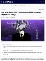 Can XDC Price Flip The 200-Day EMA & Show a September Rally?