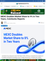 MEXC Doubles Market Share to 9% in Two Years, CoinGecko Reports