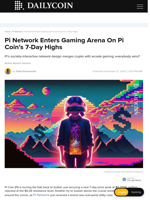 Pi Network Enters Gaming Arena On Pi Coin’s 7-Day Highs - DailyCoin
